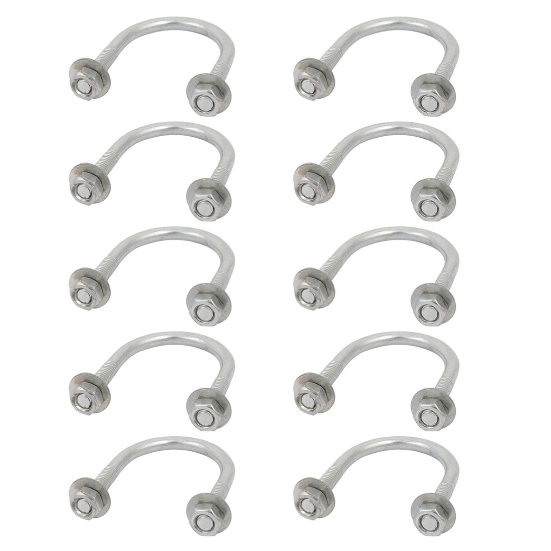 Car Parts Sourcingmap 10pcs M6 Carbon Steel Zinc Plated Round Bend U
