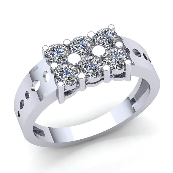 Natural 1ct Round Cut Diamond Mens Classic Anniversary Engagement Ring Solid 14K Rose, White or Yellow Gold IJ SI2