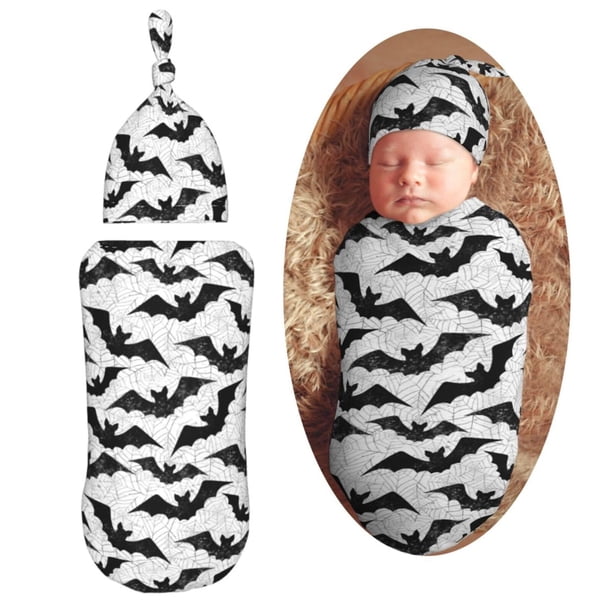 Set de manta de envoltura y gorro para bebé Muishi suave 53x27 cm