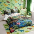 thumbnail image 2 of Erosebridal Wild Dinosaur Twin Bedding Sets for Kids, Ancient Jungle Wildlife Bedding Comforter Set, 2 of 6