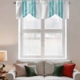 thumbnail image 2 of Turquoise Aqua Stripes Tie Up Valance Curtains for Windows, Kitchen Curtains Window Treatments, Modern Minimalist Abstract Lines Short Window Shades Valances for Bedroom Bathroom Cafe 42"x18", 2 of 8