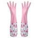 thumbnail image 1 of Guantes de limpieza Wamans para lavavajillas, 1 par de guantes de goma reutilizables de PVC, impermeables, con puños largos, antideslizantes para el hogar., 1 of 3