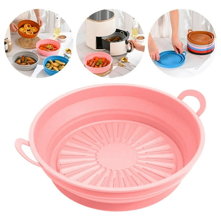 

iMESTOU Baking Mats For Home Cheap High Quality Save Money Foldable Air Fryer Silicone Pot Round Liners Reusable Air Fryer Basket Liners Accessories - Replacement Of Parchment Liners -[7.5inch]