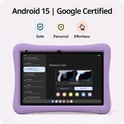 Plimpton Kids Tablet, Google Kids Space, Android Tablet for Kids, 10 Inch Ttablet with Parental Control, 9(3+6)GB RAM 64GB Storage, 6000mAh, WiFi 6, EVA Shockproof Case, kids10 - Purple