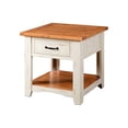 thumbnail image 2 of Martin Svensson Home Rustic Collection End Table, Antique White with Honey, 2 of 4