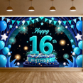 thumbnail image 6 of Yatrandify Colorful Theme Birthday Banner Decorative Design Happy 16th Birthday for Birthday Party Teen Party Celebration, 6 of 7