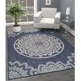 thumbnail image 3 of CAMILSON Indoor Outdoor Rug, 5' x 7' Blue Medallion Area Rugs, 3 of 9