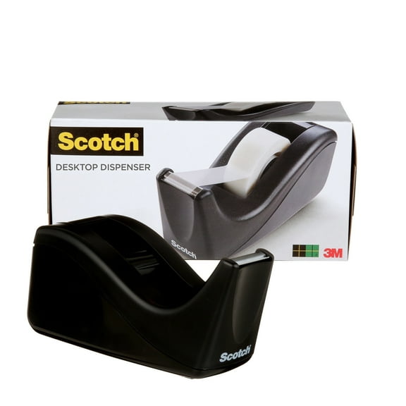 Scotch® Desktop Two-Tone Tape Dispensers, Black
