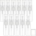thumbnail image 1 of 40 unidades de mini frascos de vidrio transparente con atomizador de niebla fina de 3 ml, vacíos, recargables, para muestras de perfume, con tapa de plástico., 1 of 9