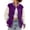 Purple, variant on Breezora Women Loose Striped Long Sleeve Button Down Baseball Jacket Rib Cuff with Side Pockets Fall