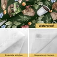 thumbnail image 4 of Pastoral Plant No Hooks Shower Curtain with Snap-in Liner Mushroom Frog Coffee Green Background Shower Curtains for Bathroom, Waterproof, Easy Install, Washable 66"x72", 4 of 9