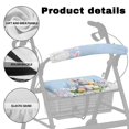 thumbnail image 5 of HELLHERO Floral Easter Egg Design 2 Pcs Rollator Walker Seat and Backrest Covers for Seniors, Dust Cover Easy to Install Rollator Walker Seat Back Cover Fleece Fabric for Park, 5 of 10