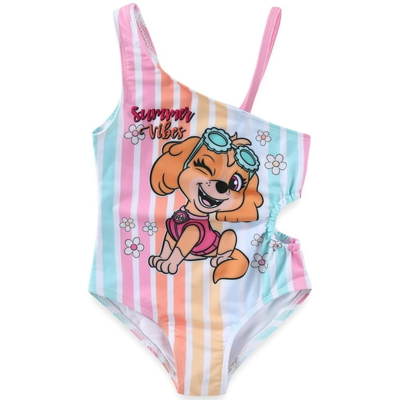 Paw Patrol Nickelodeon UPF 50 One Piece Bathing Suit (Girls), Sizes 2T-6