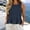 *Navy, variant on ClodeEU Women's Round Neck Sleeveless Ruffle Hem Peplum Tank Top,Solid Color Casual Summer Blouse Black,Women's Plus L