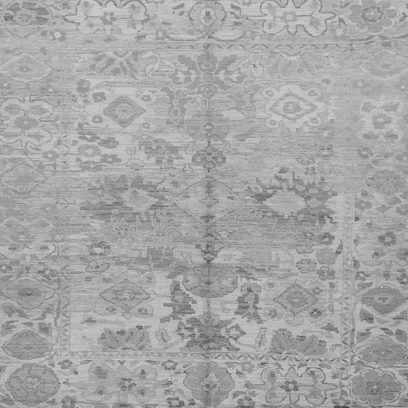 Ahgly Company Indoor Square Oriental Gray Traditional Area Rugs, 8' Square