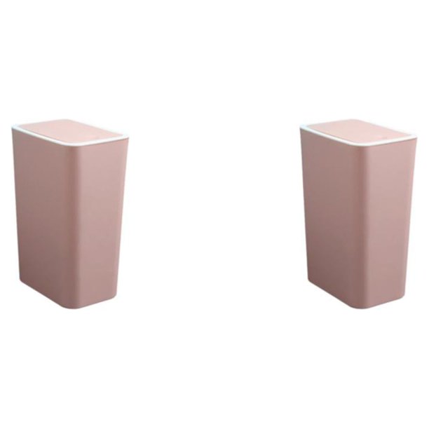 Naiovety One Click Open Can Garbage With Kitchen Counter Under Large Garbage Can Large With And Capacity Lid Wide Kitchen Rosa claro nórdico 2piezas