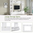 thumbnail image 6 of Harper & Bright Designs Wall Unit Entertainment Center with Bridge and Storage Bookshelves for 78'' TV, Modern TV Console with Cabinets and Open Shelves for Living Room, White, 6 of 17