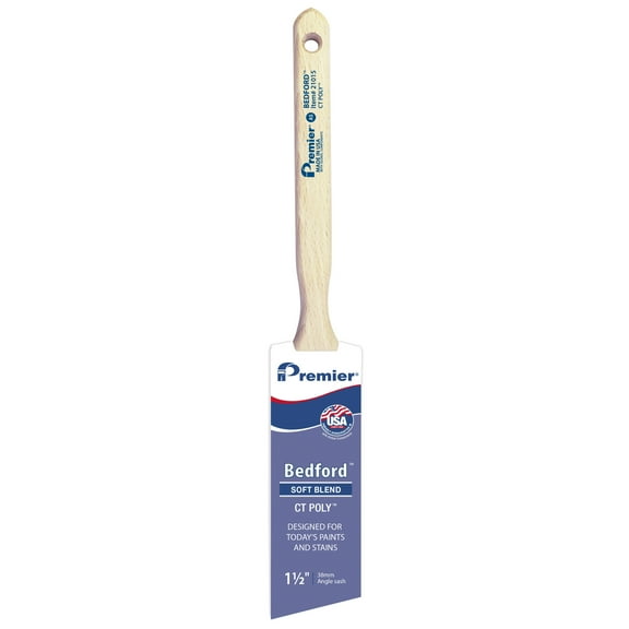 1.5 in. Bedford CT Poly Angle Sash Household Paintbrush, Polyester