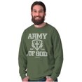 thumbnail image 5 of Religious Christian Army of God Men's Long Sleeve Tee T Shirt Brisco Brands S, 5 of 6