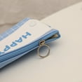 thumbnail image 6 of Canvas Pencil Case, Large Capacity Cute Korean Stationery Box, Washable Canvas Zipper Pouch for Office Home, Blue, 6 of 7