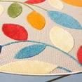 thumbnail image 4 of SAFAVIEH Cabana Janae Floral Indoor/Outdoor Area Rug, Ivory/Green, 5'3" x 5'3" Round, 4 of 13