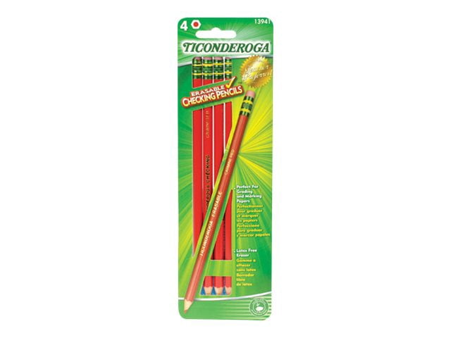 Dixon Ticonderoga Company  Erasable Colored Pencils, 4/CD, Red