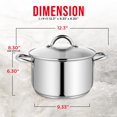 thumbnail image 3 of Stockpot Bakken-Swiss Deluxe de acero inoxidable de 5 cuarto Bakken-Swiss, 3 of 3