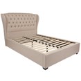 thumbnail image 1 of Barletta Tufted Upholstered Full Size Platform Bed in Beige Fabric, 1 of 3