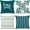 Teal, variant on Pillow Covers 18x18 Set of 4, Modern Sofa Throw Pillow Cover, Decorative Home Outdoor Linen Fabric Geometric Pillow Case for Couch Bed Car 45x45cm (Gray)