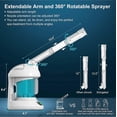 thumbnail image 4 of Facial Steamer Nano Ionic Spray Machine with 360 Rotating Arm - Portable Home & Salon Facial Vaporizer Hydrating Skincare Device, 4 of 5