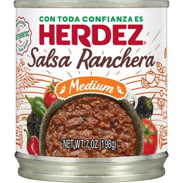 HERDEZ Ranchero Salsa, Regular Medium, 7 oz Aluminum Can