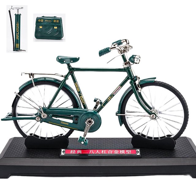 Retro Bike Model Ornament Miniature Collection Decorative Die-cast Toy Retro Classic Metal Art Bike Model