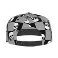 thumbnail image 5 of Adjustable Baseball Cap, Cute Skull Plaid Flat Bill Trucker Flat Brim Hats Dad Hat for Men Women - Snapback Hat Adjustable Size, 5 of 7