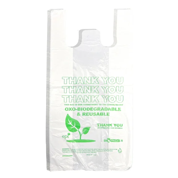Eco-Friendly Oxo-Biodegradable T-Shirt Carry Bag