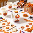 thumbnail image 7 of NKOOGH Halloween Pumpkin Cartoon Stickers Roll 500 Count Festive Decorative Labels One Size, 7 of 7