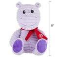 thumbnail image 3 of (4 pack) Holiday Time 7.5" Plush Hippo Stuffed Animal Toy, Purple , For Child, 3 of 3