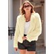 thumbnail image 4 of Abrigo PRETTYGARDEN Corto de Piel Sintética con Bolsillos en Amarillo Talla S, 4 of 8