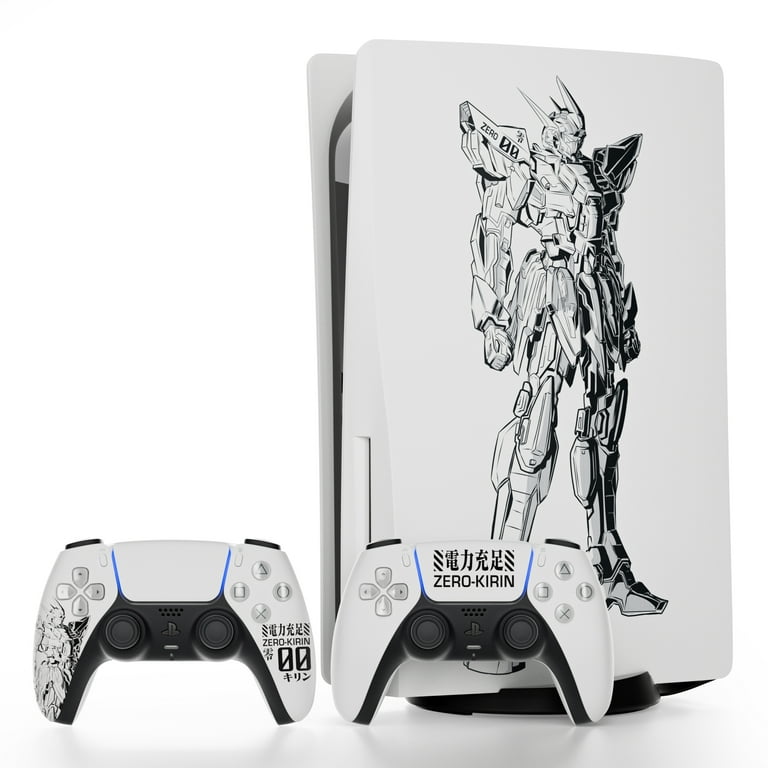 PlayStation 5 Disc 2.8TB Upgraded SSD PS5 Gaming Console, Mytrix Full Body  Skin Sticker, Zero-Kirin White - PS5 Disc Version JP Region Free 