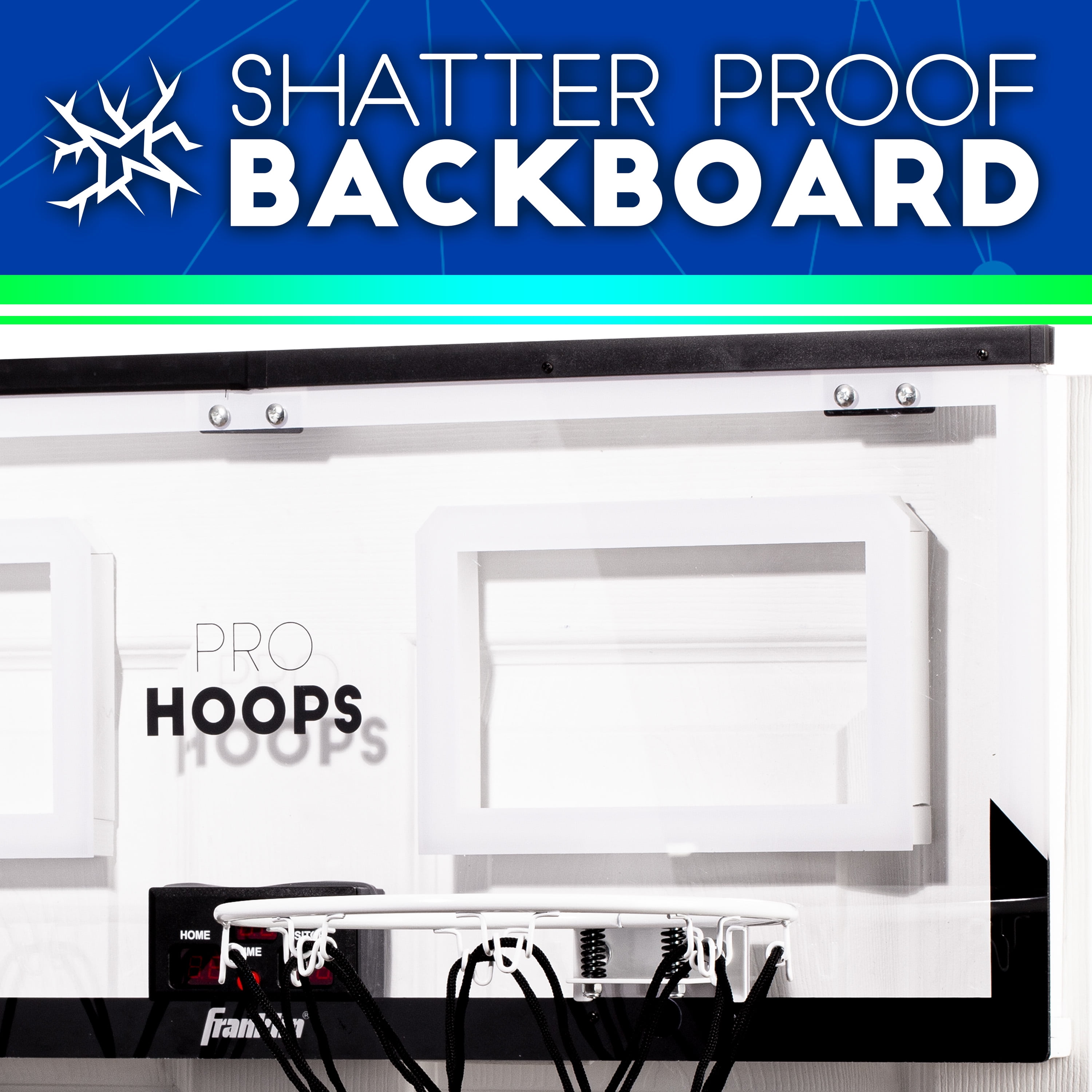 Franklin Sports 2 Player Over the Door Mini Basketball Hoop - Double Mini Hoop Shootout Game - Mini Hoop and Mini Basketball Set - Fits All Standard Doors
