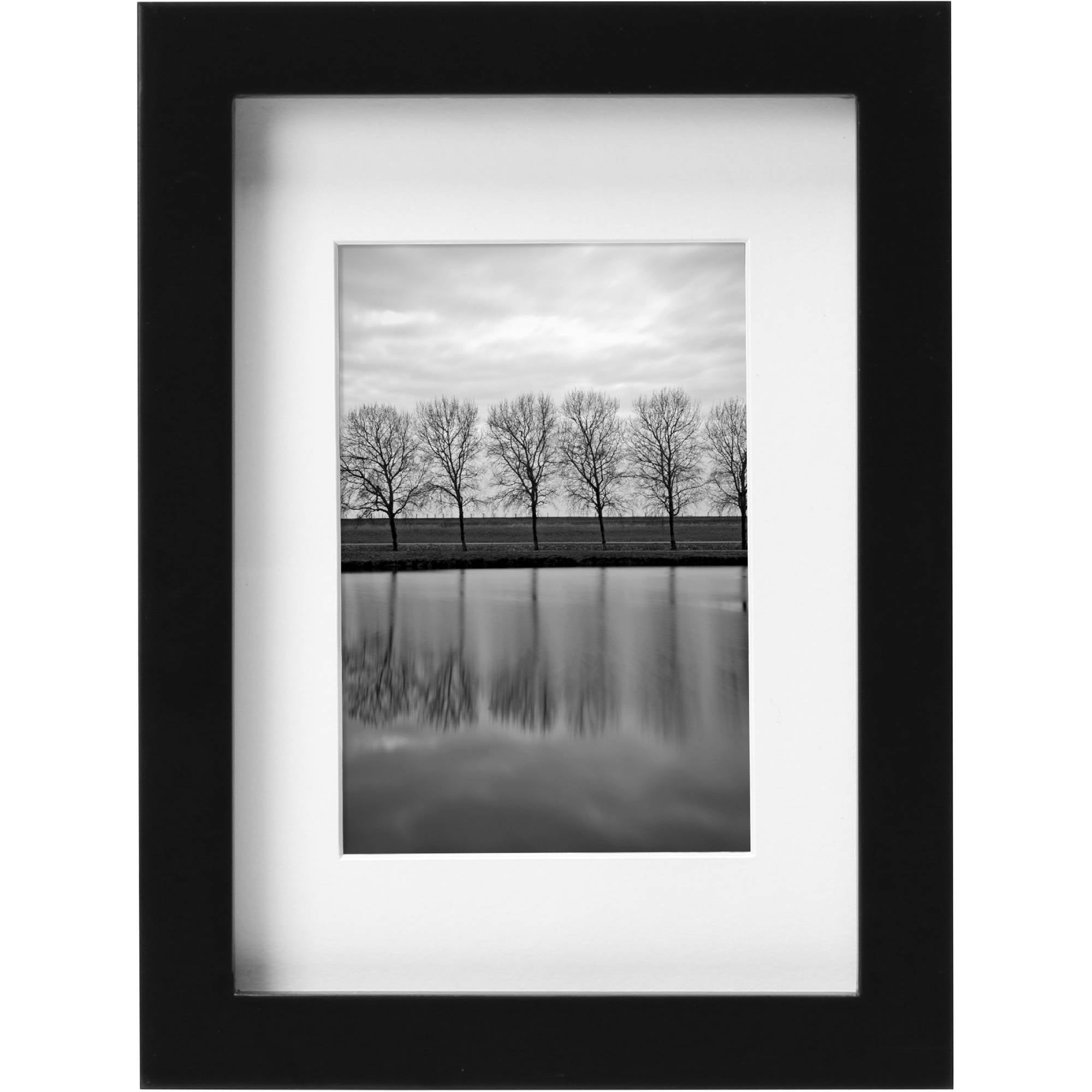 Better Homes & Gardens Gallery Picture Frame, 5 x 7 Matted for 3.5 x 5, Black, Set of 2