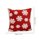 thumbnail image 4 of Festival Cojines Navidad Case Almohada para El Sofá (copo Nieve Pequeño) Rojo, 4 of 4