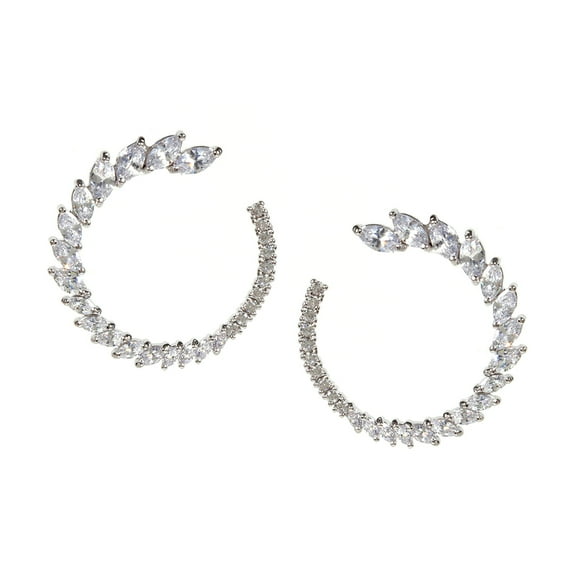 CZ Open Wreath Earring