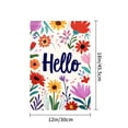 thumbnail image 4 of Amhnf Hello Floral Garden Flag For Home Outdoor Garden Yard Decor 12x18 inch, 4 of 5
