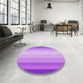 thumbnail image 3 of Ahgly Company Indoor Round Patterned Violet Purple Area Rugs, 8' Round, 3 of 6