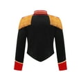 thumbnail image 3 of iiniim Kids Girls Stand Collar Long Sleeve Fringe Tassel Jacket Performance Party A Black 8, 3 of 7