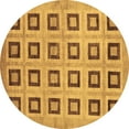 thumbnail image 1 of Ahgly Company Indoor Round Abstract Brown Modern Area Rugs, 8' Round, 1 of 4