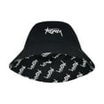 thumbnail image 1 of Chapeau Bob à Large Bord Imprimé Mode Femmes Hommes Broderie Lettre Coréenne Extérieur E1 R2A9, 1 of 8