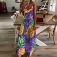 thumbnail image 3 of Lunarable Pineapple Sleeveless Dress Women's Luxury Party Dress Birthday Dresses for Women, 3 of 7