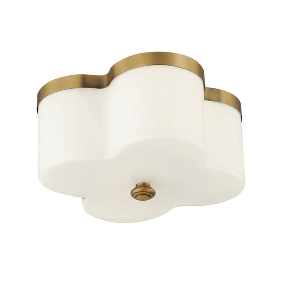 Maxim 12240 Clover 2 Light 13" Wide Flush Mount Ceiling Fixture - Brass