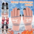 thumbnail image 4 of Clearance! Gloves Women Christmas Double Layer Fawn Plus Thick Warm Gloves Knitting Wrist Gloves Mittens, 4 of 4